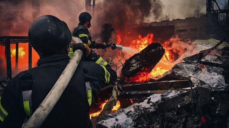 Наслідки ракетного удару по Києву