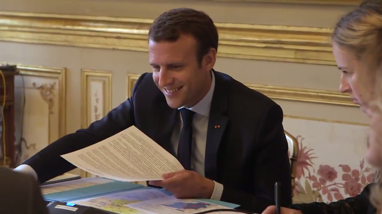 Президент Франции Эммануэль Макрон впервые принял участие в перевогорах нормандского формата, фото: EmmanuelMacron/Twitter