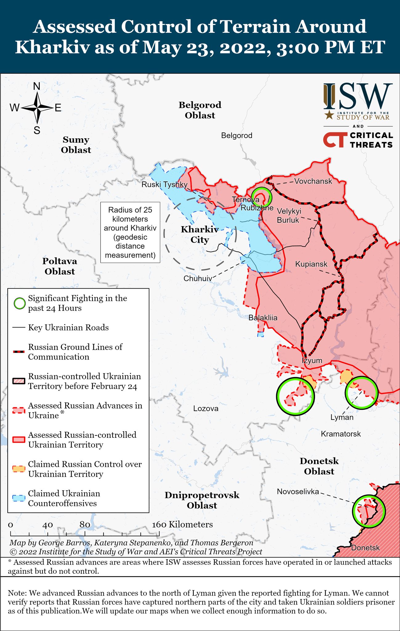 Карта боевых действий в Украине