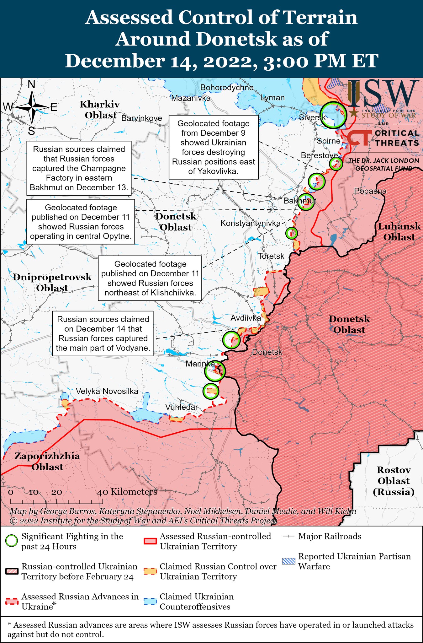 Карты боевых действий в Украине