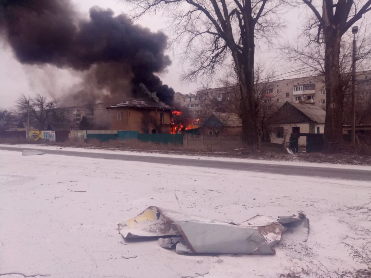 последствия обстрела Донецкой области. Фото: Павел Кириленко