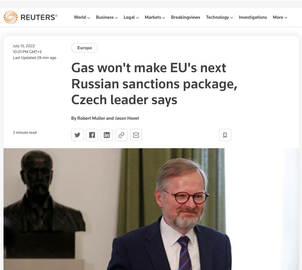 Скриншот с сайта Reuters