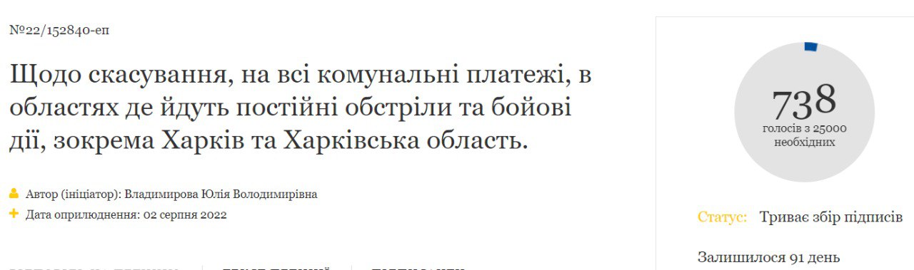 На сайте Зеленского зарегистрирована новая петиция