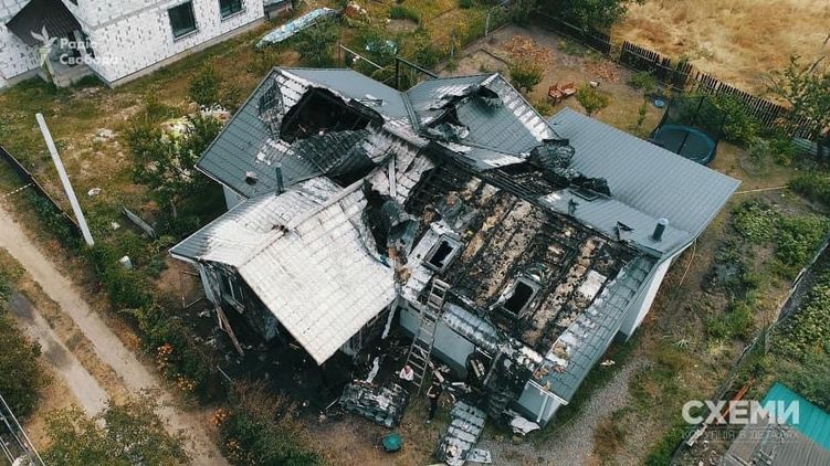 Дом Шабунина после пожара
