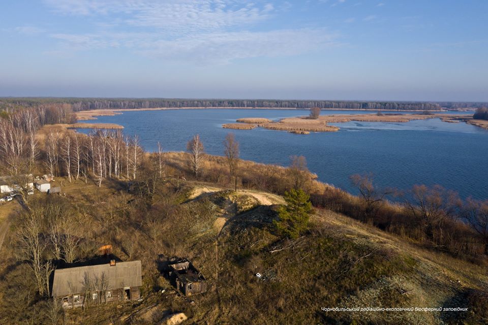 Панорама заброшенного села под Чернобылем