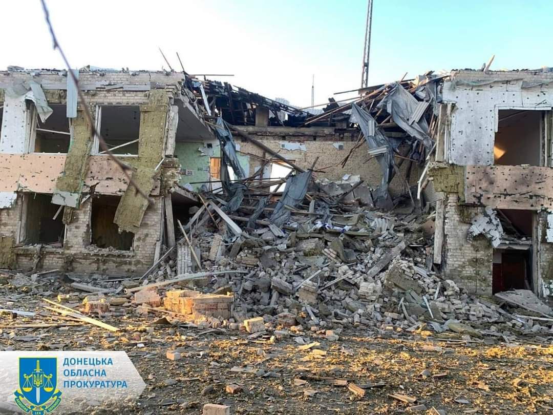 Последствия обстрела Донецкой области 12 октября 2023 года