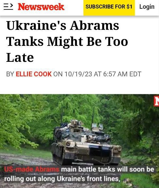 Танки Abrams пізно доставили до України