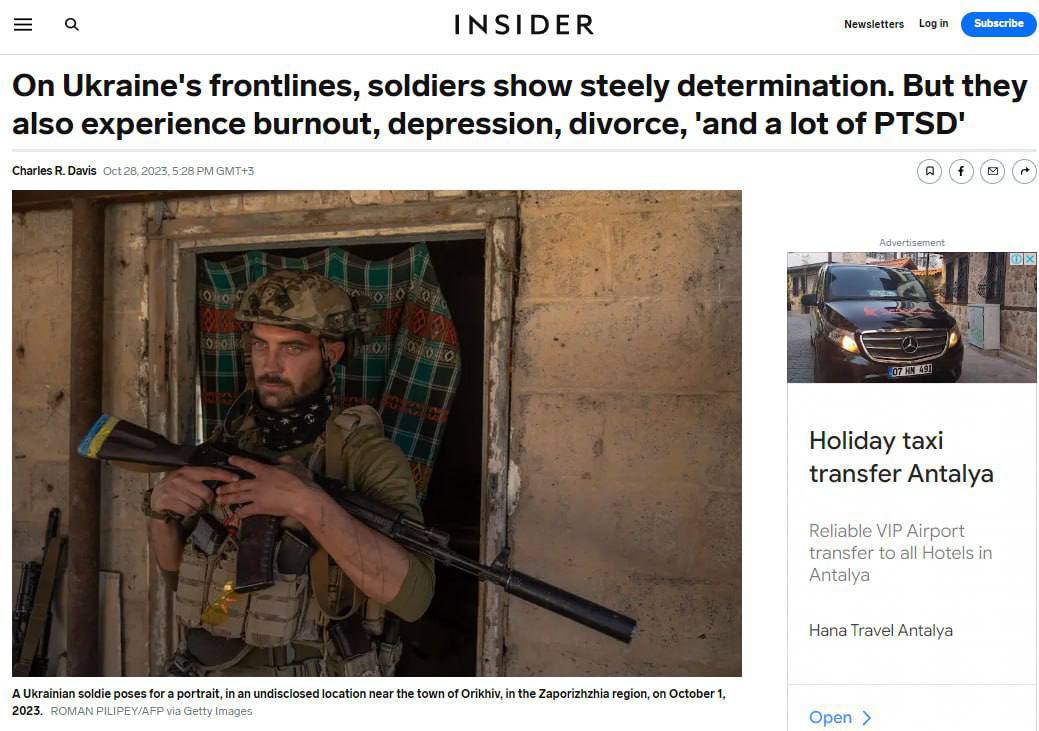 Украинские солдаты испытывают депрессию