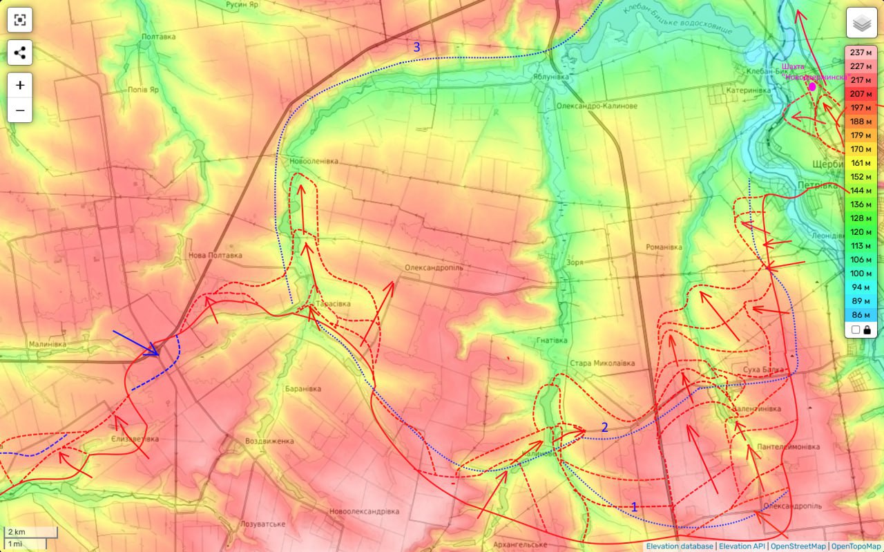 Карта бойових дій (2). Джерело - Телеграм
