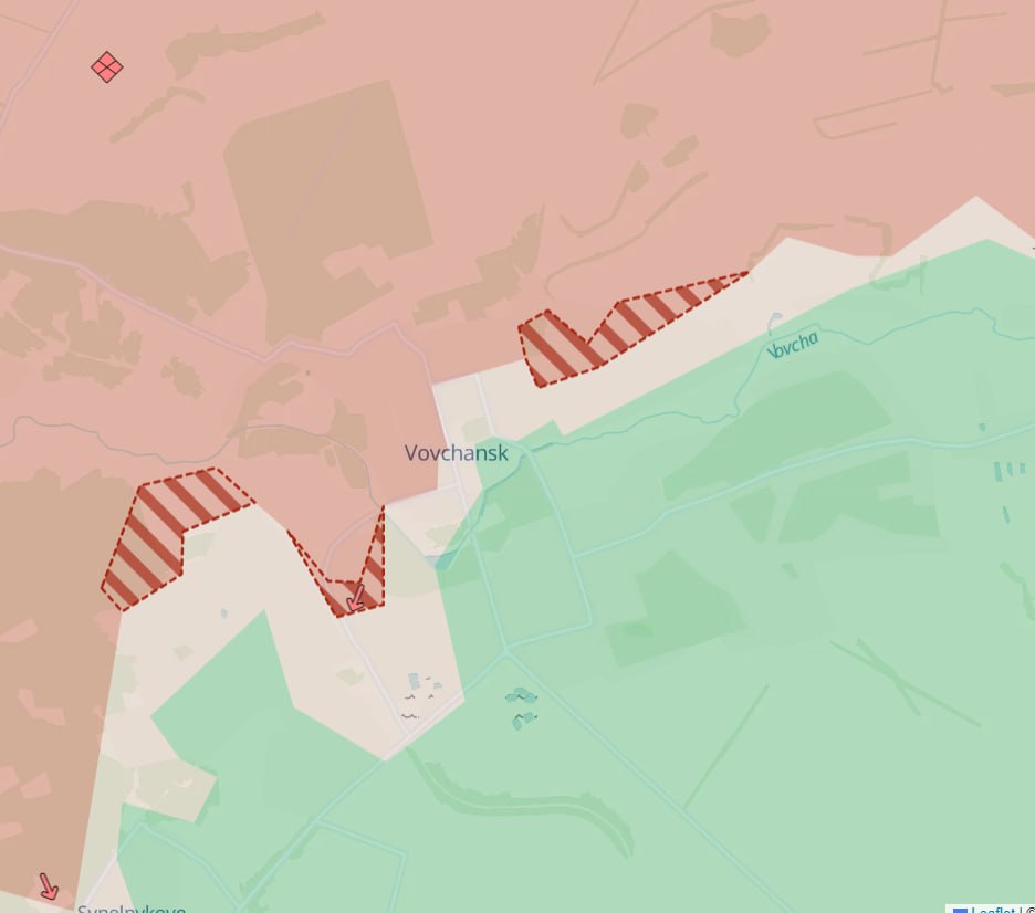 Волчанск - карта боевых действий. Источник - Deep State