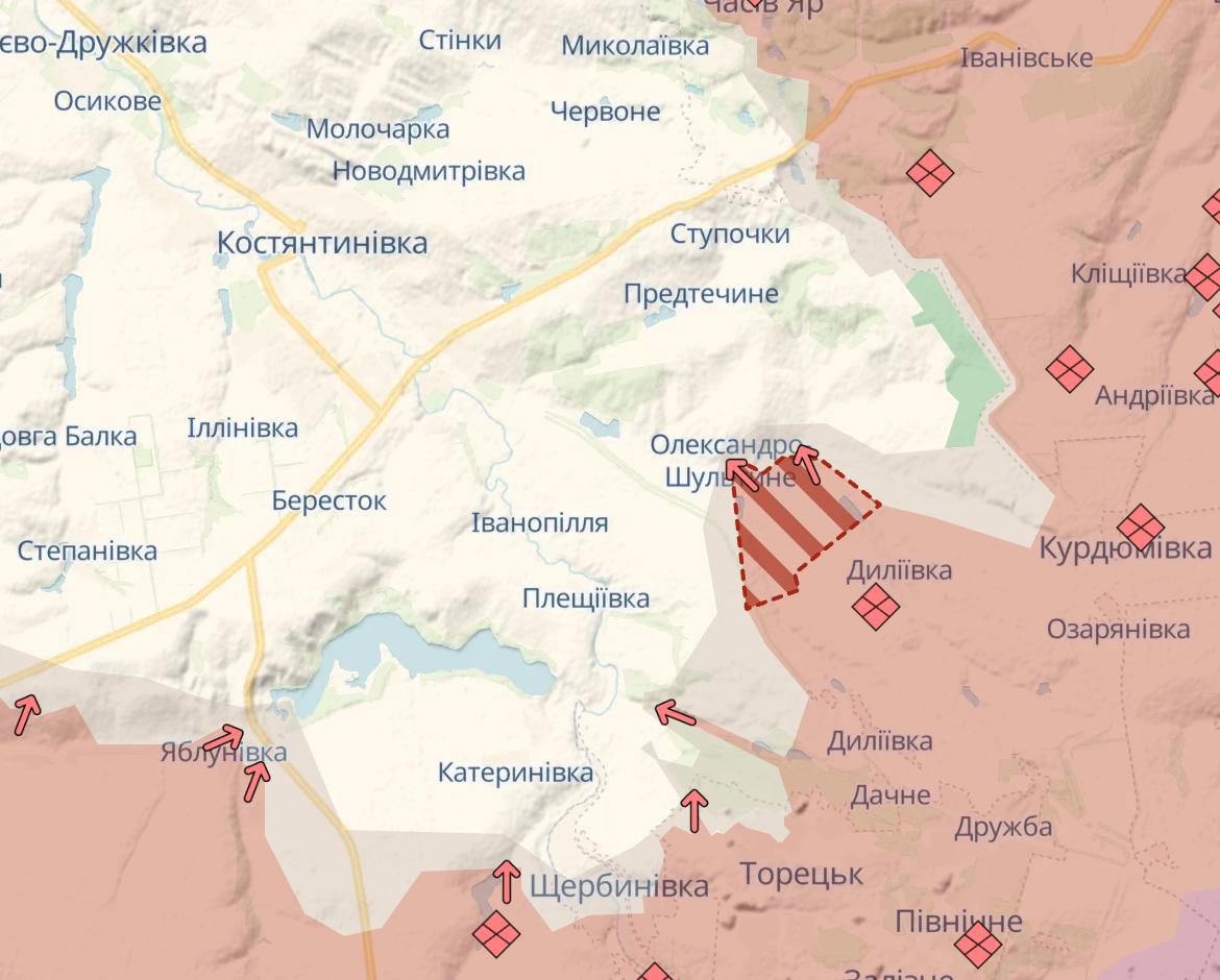 Карта боевых действий (2). Источник - Deep State