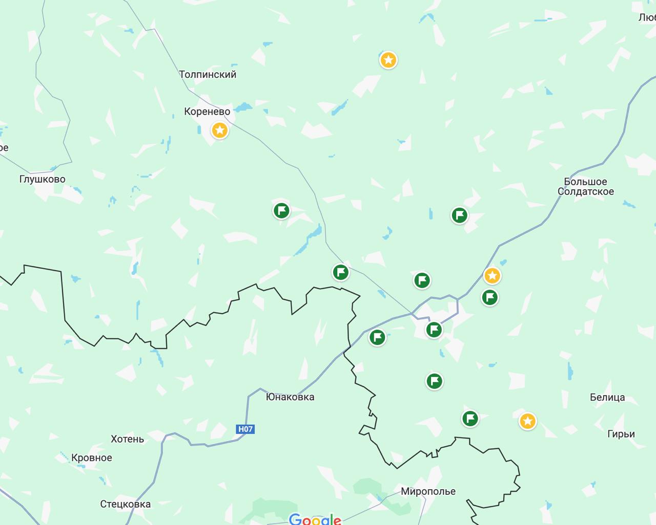 Карта (2) бойових дій. Джерело - Телеграм