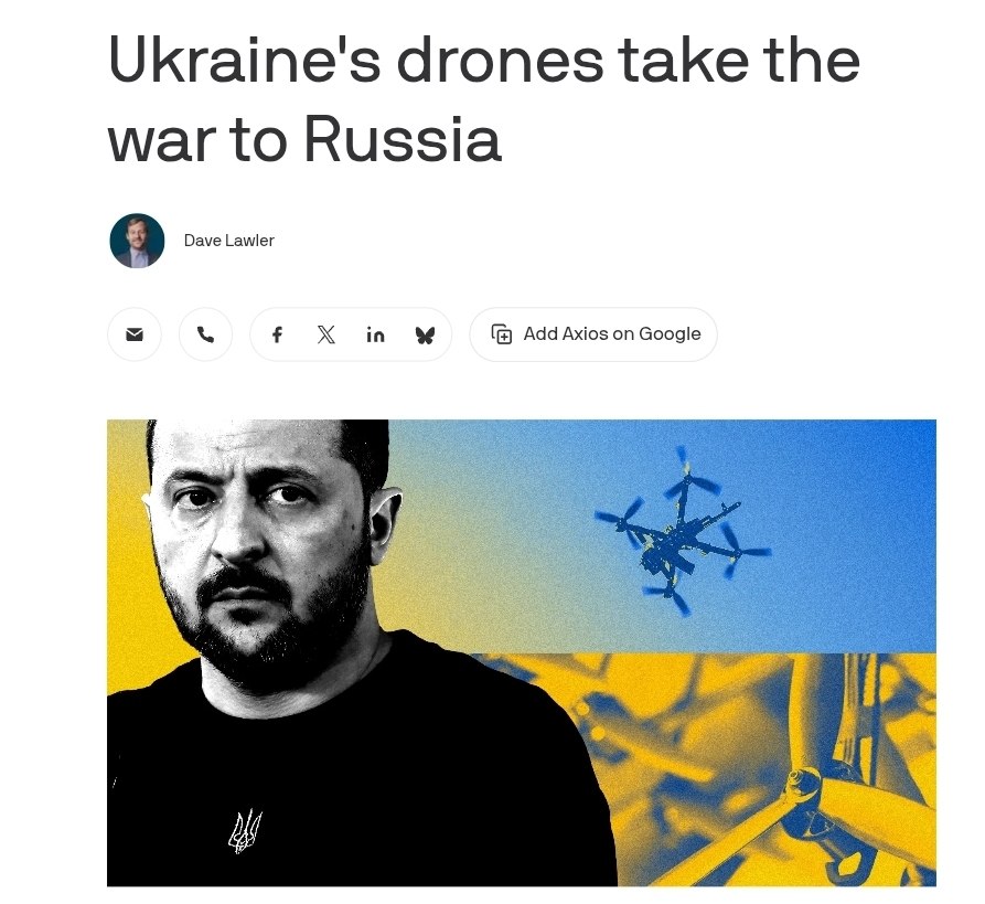 Снимок заголовка на axios.com &ndash; Европа сомневается в давлении Трампа на Россию