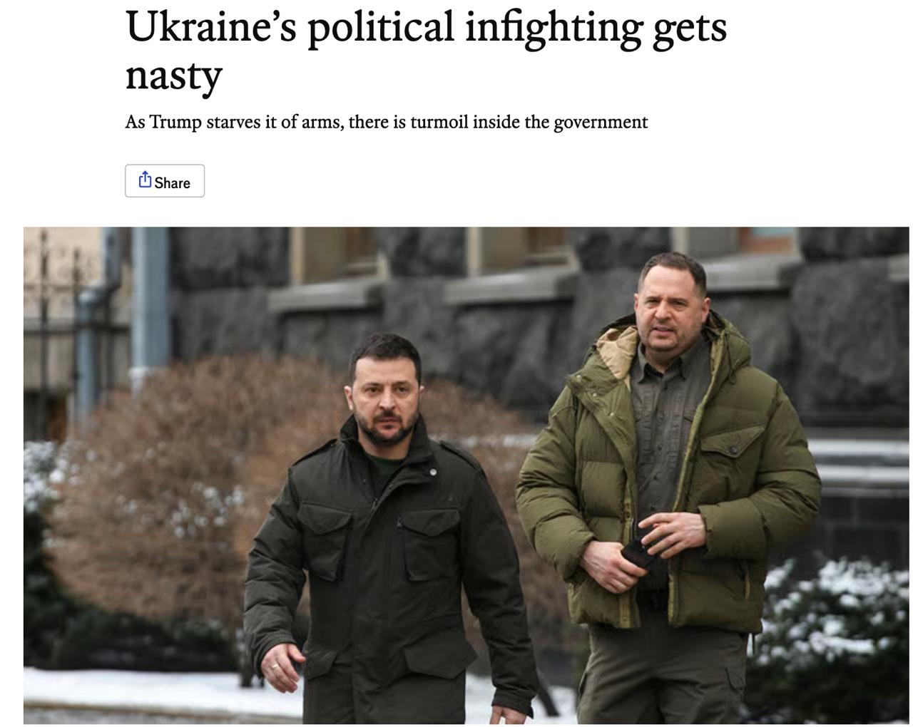 Снимок заголовка на economist.com