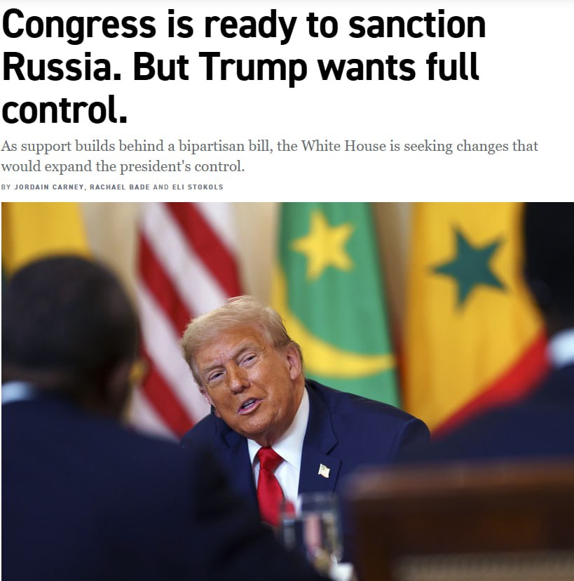 Знімок заголовка на politico.com