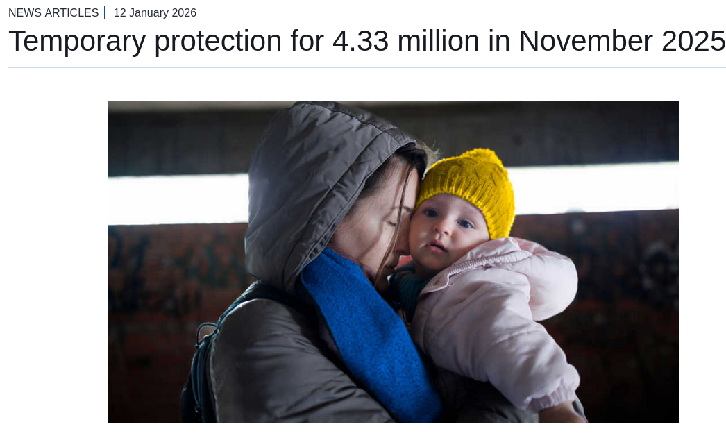 - Кількість біженців з України в ЄС зросла до 4,33 млн осіб