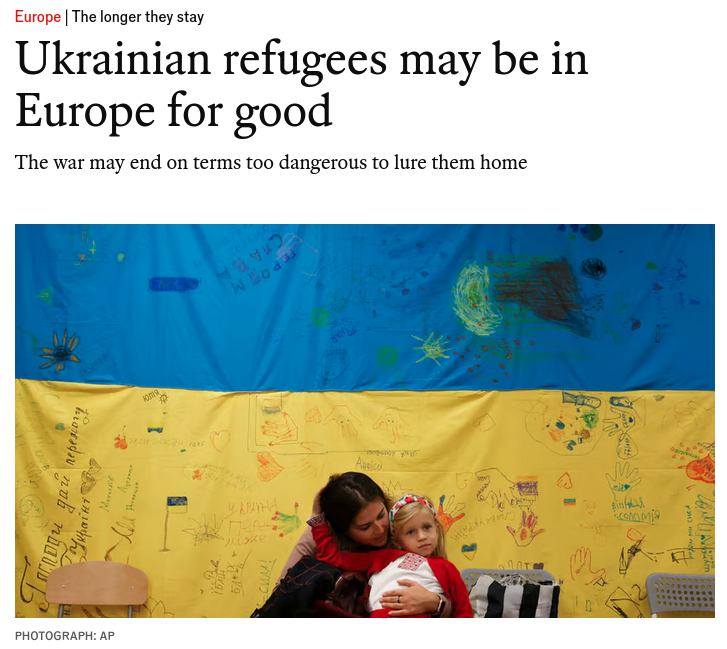 Снимок заголовка на economist.com