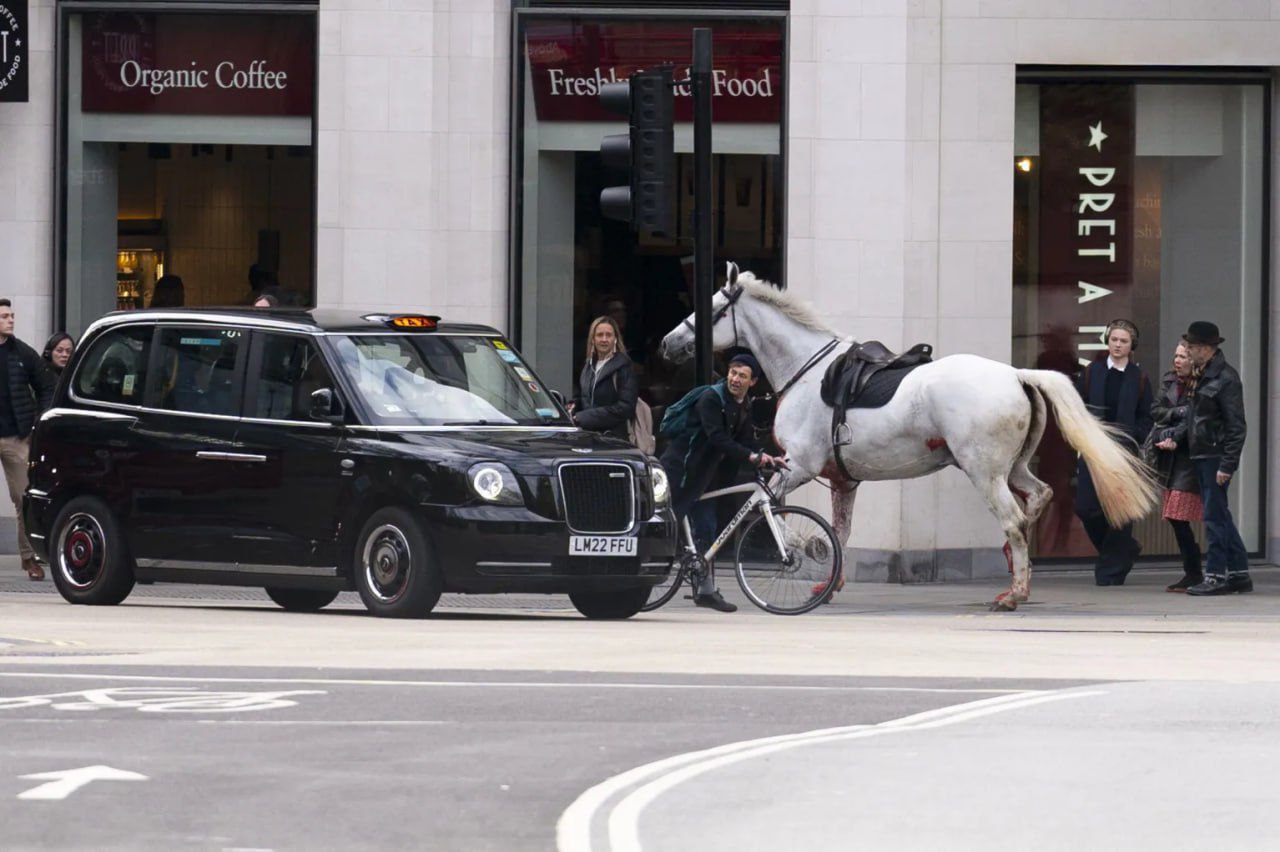 Фото на тротуаре Лондона. Источник - apnews.com