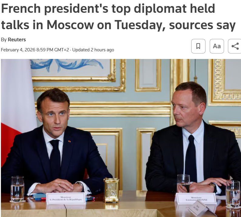 Радник Макрона їздив на переговори до Москви.